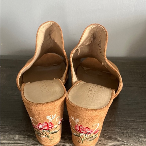 Coconuts by Matisse Tan Floral Embroidered Mules Size 9.5 - Picture 5 of 7